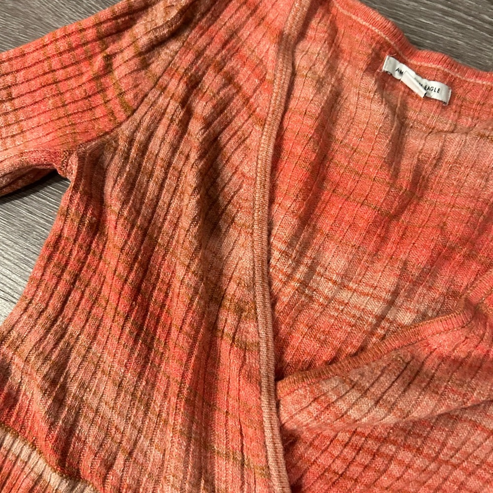 American Eagle Rustic Ribbed Wrap Top - image 2